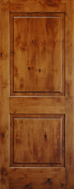 Seely Finished Knotty Alder 2-Panel Door